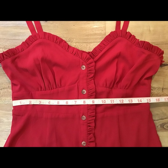 🍒🆕 ON SALE Red Button-Front Dress - Picture 7 of 13